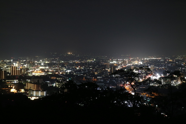 城山公園から見た松本の夜景