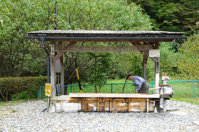 足湯 昼神温泉 あひるの湯